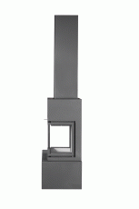 Камин МАДРИД на дровнике Гигант справа черный\белый шамот в Бобруйске