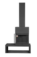 Камин МАДРИД на дровнике Гигант справа черный\белый шамот в Бобруйске