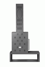 Камин МАДРИД на дровнике Гигант справа черный\белый шамот в Бобруйске