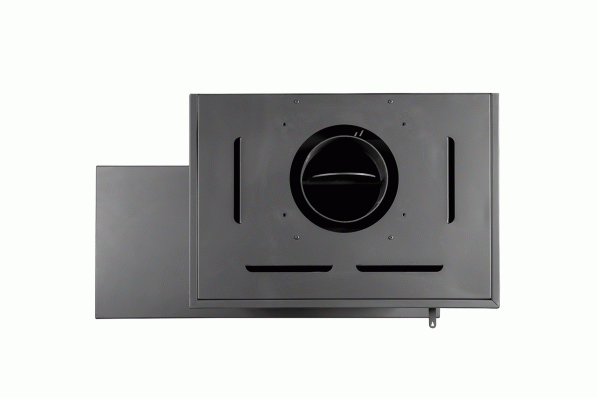 Камин МАДРИД на дровнике Гигант справа черный\белый шамот в Бобруйске