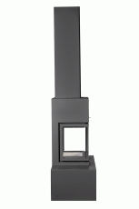 Камин МАДРИД на дровнике Гигант центральный черный\белый шамот в Бобруйске