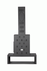 Камин МАДРИД на дровнике Гигант центральный черный\белый шамот в Бобруйске