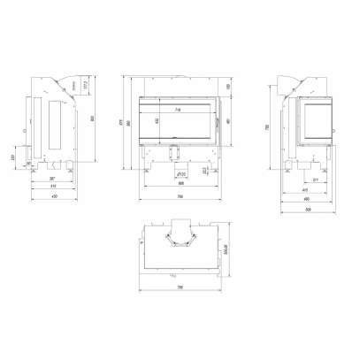 Каминная топка ILDNORD MALMO в Бобруйске