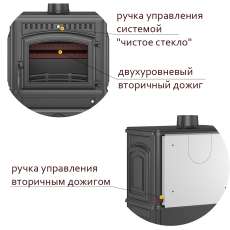 Печь-камин Везувий LV-12РS Антрацит в Бобруйске