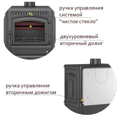 Печь-камин Везувий LV-12РS Антрацит в Бобруйске