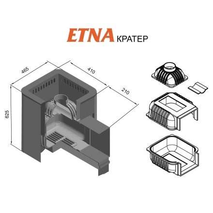 Печь для бани Этна Магма 18 (ДТ-4) в Бобруйске