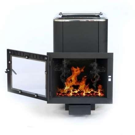 Печь банная чугунная СИБИРЬ 24 Конвекционная Панорамное стекло в Бобруйске