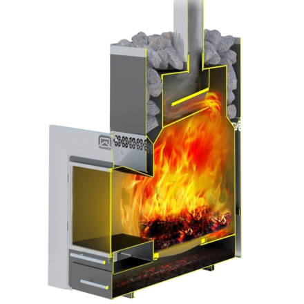 Печь для бани Теплодар Русь-12 ЛНЗП Профи Панорама в Бобруйске