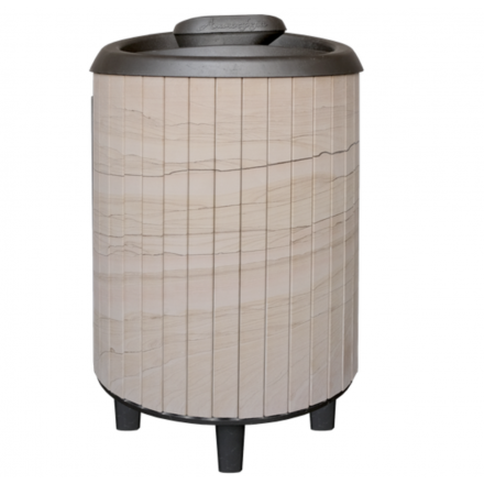 Банная печь ProMetall Атмосфера Про Ламели Окаменевшее дерево перенесённый рисунок в Бобруйске