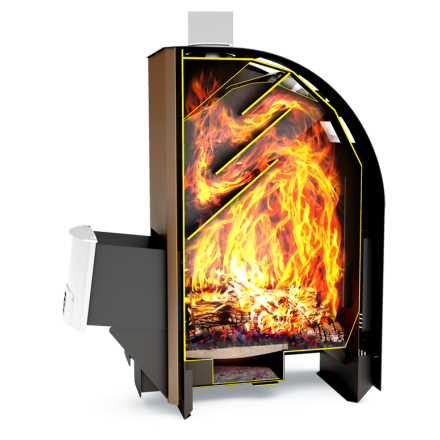 Печь для бани Теплодар Лагуна-12 ТК Панорама в Бобруйске