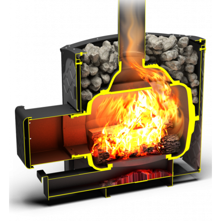 Печь для бани Теплодар Былина-18Ч Панорама в Бобруйске