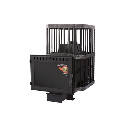 Печь банная Сибирь-24 (панорамное стекло, сетка квадрат) в Бобруйске