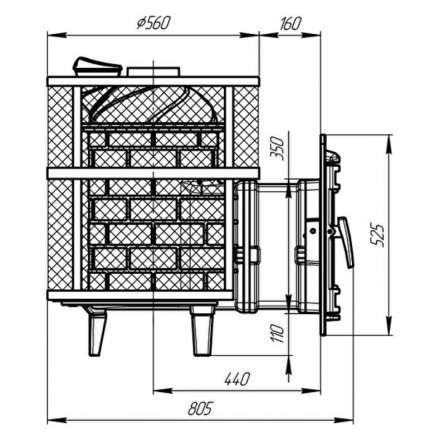 Банная печь ProMetall Атмосфера-М мини сетка в Бобруйске
