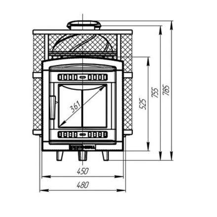 Банная печь ProMetall Атмосфера-М мини сетка в Бобруйске