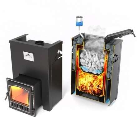 Печь для бани Везувий Эверест Inox 25 (205) под облицовку в Бобруйске