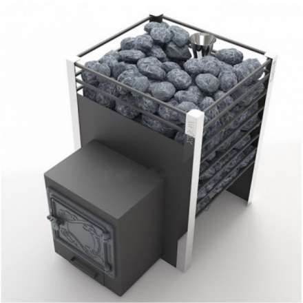 Печь для бани Добросталь Жара-люкс 20 чугунная дверка Амазонка бай фото в Бобруйске