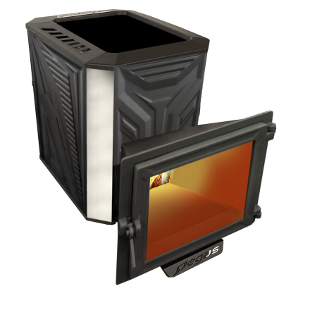 Банная печь Пегас 16 панорама нерж конвекция амазонка бай фото в Бобруйске