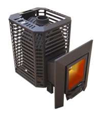 Банная печь Пегас 16 стекло нерж сетка премиум в Бобруйске