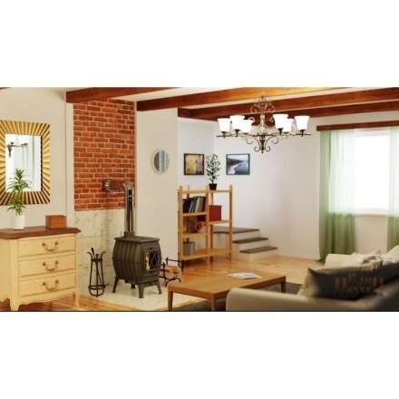 Купить Печь-камин Печь-камин ProMetall Бахта (черная) чугун в Бобруйске Амазонка бай фото в Бобруйске