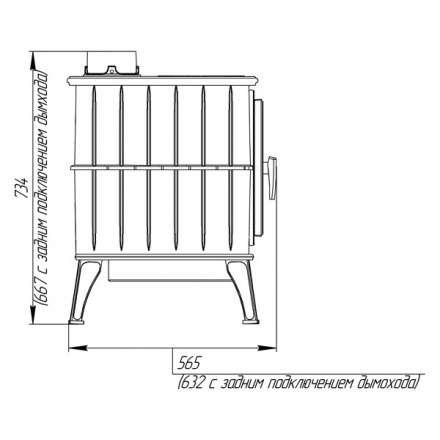 Купить Печь-камин Печь-камин ProMetall Бахта (черная) чугун в Бобруйске Амазонка бай фото в Бобруйске