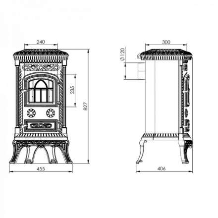 Купить Печь-камин Печь-камин NORDflam Plato чугун в Бобруйске Амазонка бай фото в Бобруйске