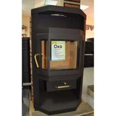 Купить стальную печь-камин со стеклом Мета-Бел Ока в Бобруйске фото в Бобруйске