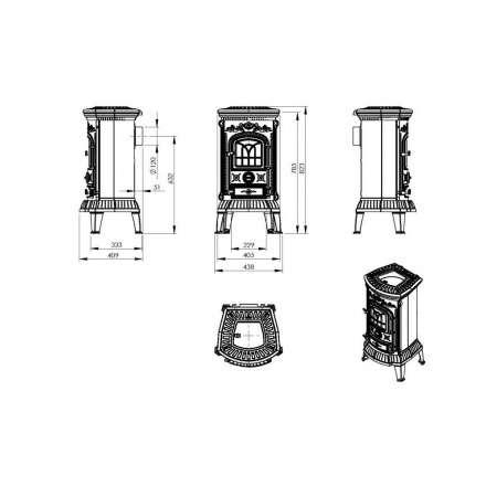 Купить Печь-камин Печь-камин NORDflam Verdo чугун в Бобруйске Амазонка бай фото в Бобруйске