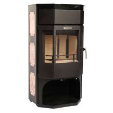 Стальной популярный камин с отделкой шамотом Сибирь 12 фото в Бобруйске