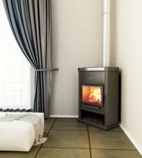 Стальной недорогой камин Теплодар ОВ-120 (угловой) фото в Бобруйске