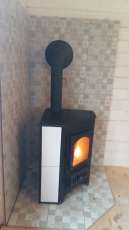 Купить Печь-камин Везувий ПК-01 (220) угловой бежевый 9 кВт в Бобруйске фото в Бобруйске