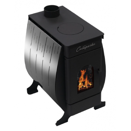 Печь воздухогрейная Сибирь Сибирячка-9 с кожухом из нерж. стали купить в Бобруйске