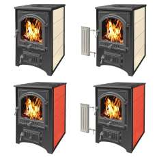 Купить Печь-камин Везувий ПК-01 (205) с плитой и т/о красн.12 кВт в Бобруйске в Бобруйске