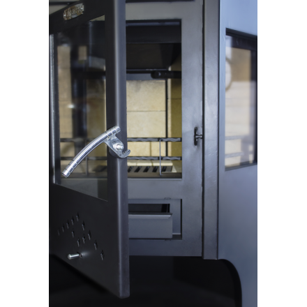 Стальной недорогой камин Сибирь 15 с дровницей фото в Бобруйске