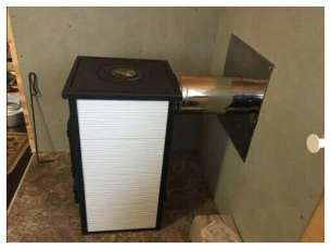 купить Печь-камин Везувий ПК-01 (270) c плитой бежевая 9 кВт в Бобруйске в Бобруйске