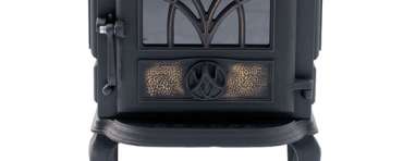 Чугунный камин со стеклом Сибирь 7 фото в интерьере в Бобруйске