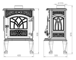 Недорогой камин Сибирь 7 чугунная фото в Бобруйске