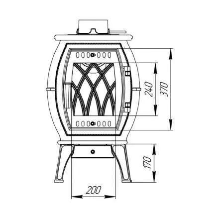 Купить Печь-камин Печь-камин ProMetall Бахта (серая) чугун в Бобруйске Амазонка бай фото в Бобруйске