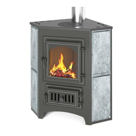 Печь-камин Везувий ПК-01 (220) с конфоркой угловой талькохлорит Амазонка бай фото в Бобруйске