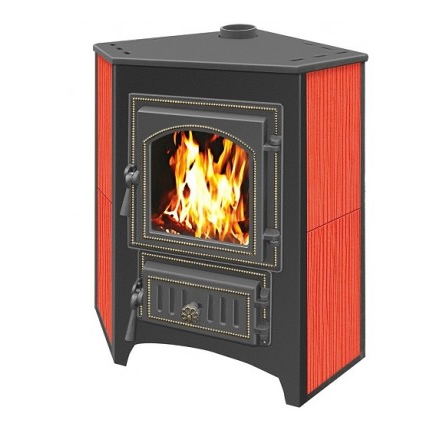 Печь-камин Везувий ПК-01 (220) угловой красный 9 кВт Амазонка бай фото в Бобруйске