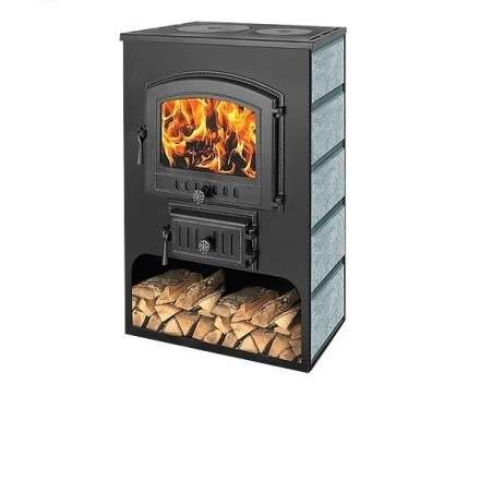 Печь-камин Везувий ПК-03 (224) с плитой талькохлорит 12 кВт Амазонка бай фото в Бобруйске