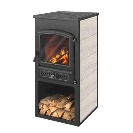 Печь-камин ЭТНА (БКД) с плитой Амазонка бай фото в Бобруйске