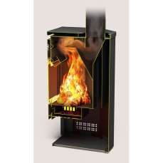 Стальной камин со стеклом Теплодар Кадриль фото в Бобруйске