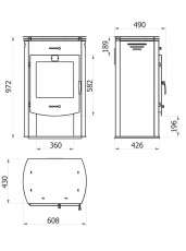 Недорогой печь-камин Теплодар Танго фото габариты в Бобруйске