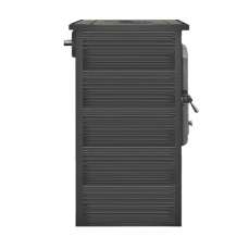 Печь со стеклом ЭТНА (БКД) с плитой и ТО в интерьере фото в Бобруйске