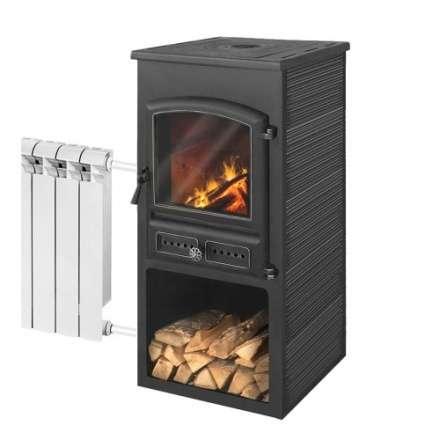 Печь-камин ЭТНА (БКД) с плитой и ТО фото в Бобруйске