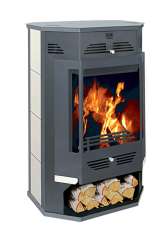 Стальной камин с дровницей Теплодар Румба фото в Бобруйске