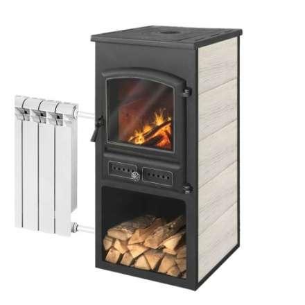 Печь-камин ЭТНА (БКД) с плитой и ТО фото в Бобруйске