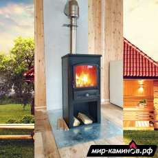 Недорогой камин со стеклом ЭТНА (БКД) с плитой и теплообменником фото  в Бобруйске