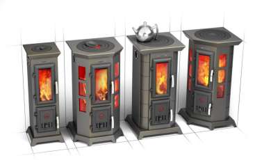 Угловая недорогая печь Термофор Статика Квинта, чёрная бронза фото в Бобруйске