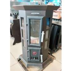 Угловая недорогая печь Термофор Статика Квинта, чёрная бронза фото в Бобруйске